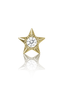 Kolczyk do ucha "Stardust Star" - złoty tytanowy labret z cyrkonią