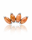 Kolczyk do ucha "4 stone sandstone" – tytanowy labret z goldstone