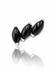 Kolczyk do ucha "3 stone black" - tytanowy labret z kamieniami
