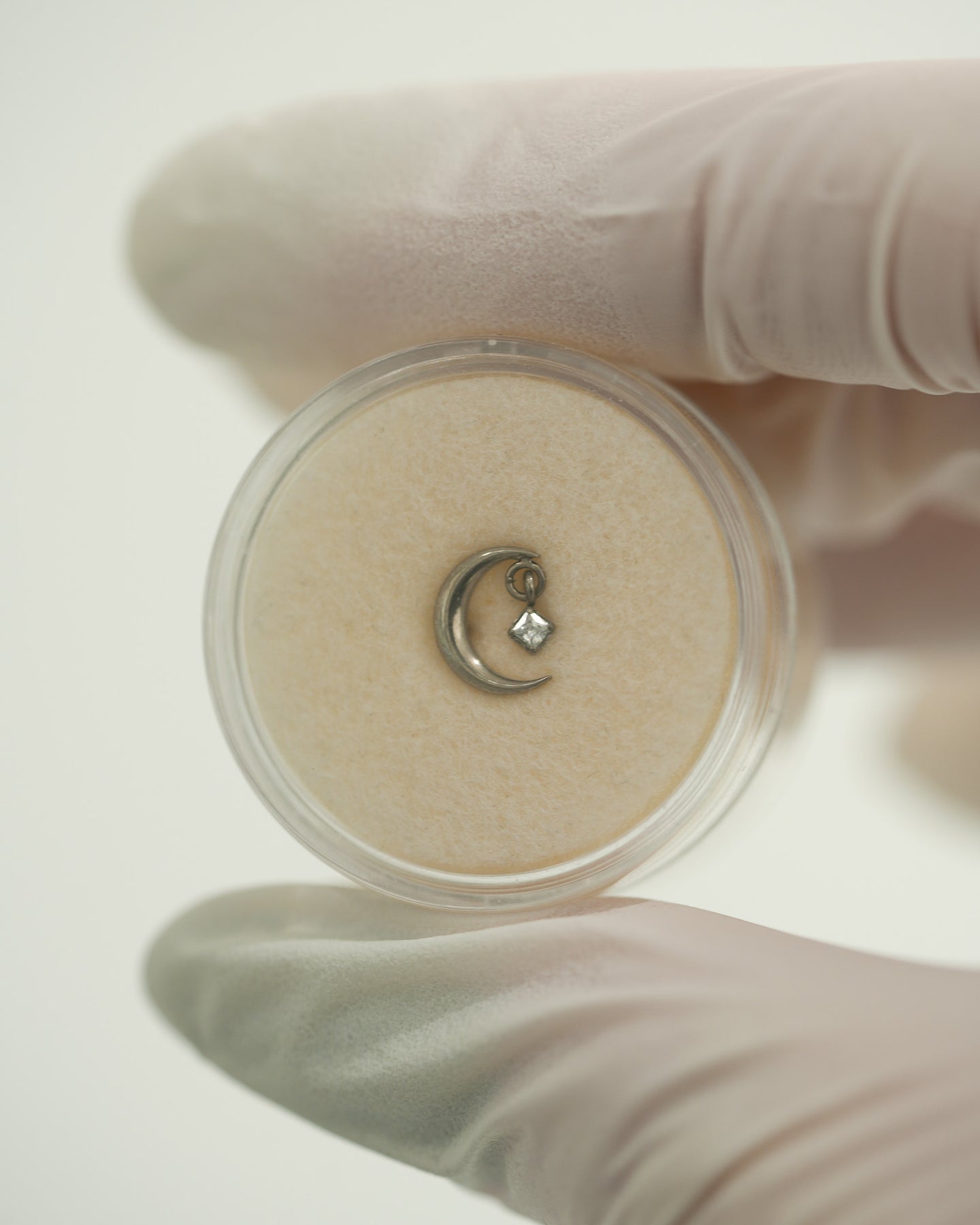 Kolczyk do ucha "Silver night" - tytanowa labret