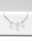Łańcuszek do przekłucia "Crystal Dew Chain" - łańcuszek z białego złota 14K i cyrkoniami