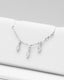 Łańcuszek do przekłucia "Crystal Dew Chain" - łańcuszek z białego złota 14K i cyrkoniami