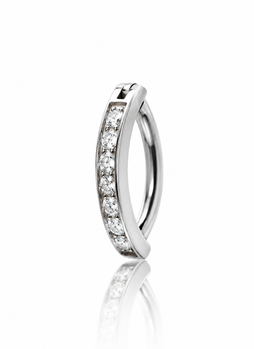 "Sassy Classy" Navel Ring - Titanium Earring with Cubic Zirconia