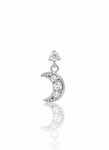 Kolczyk do ucha "Moon drop" -  labret z zawieszką