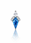 "Sharpie blue" earring - titanium labret with zircons