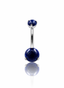 "Deep blue" belly button ring - titanium piercing