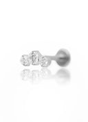 Kolczyk do ucha "Small tiara" - tytanowy labret z cyrkoniami