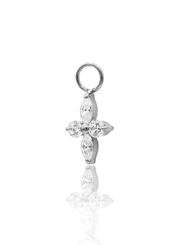 Kolczyk do ucha "Crystal aurelia" - tytanowa zawieszka w z cyrkoniami