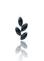 Kolczyk do ucha "4 leaf galaxy stone" – tytanowy labret z blue goldstone