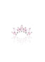 Kolczyk do ucha "Cluster pink zirconia stone" - tytanowy labret z cyrkoniami i różowym jadeitem