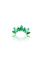 Kolczyk do ucha "Cluster sparkle green stone" - tytanowy labret z cyrkoniami i zielonym onyksem