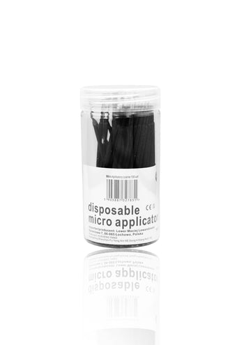 Microbrush – mikroaplikatory jednorazowe czarne 100 szt. bezpyłowe