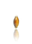 Kolczyk do ucha "1 long stone tiger eye" – złoty tytanowy labret w kształcie łezki z tygrysiem okiem