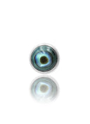 Kolczyk do ucha "1 stone peacock" – tytanowy labret z muszlą abalone