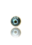 Kolczyk do ucha "1 stone peacock" – złoty tytanowy labret z muszlą abalone