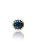 Kolczyk do ucha "1 stone galaxy" – złoty tytanowy labret z blue goldstone