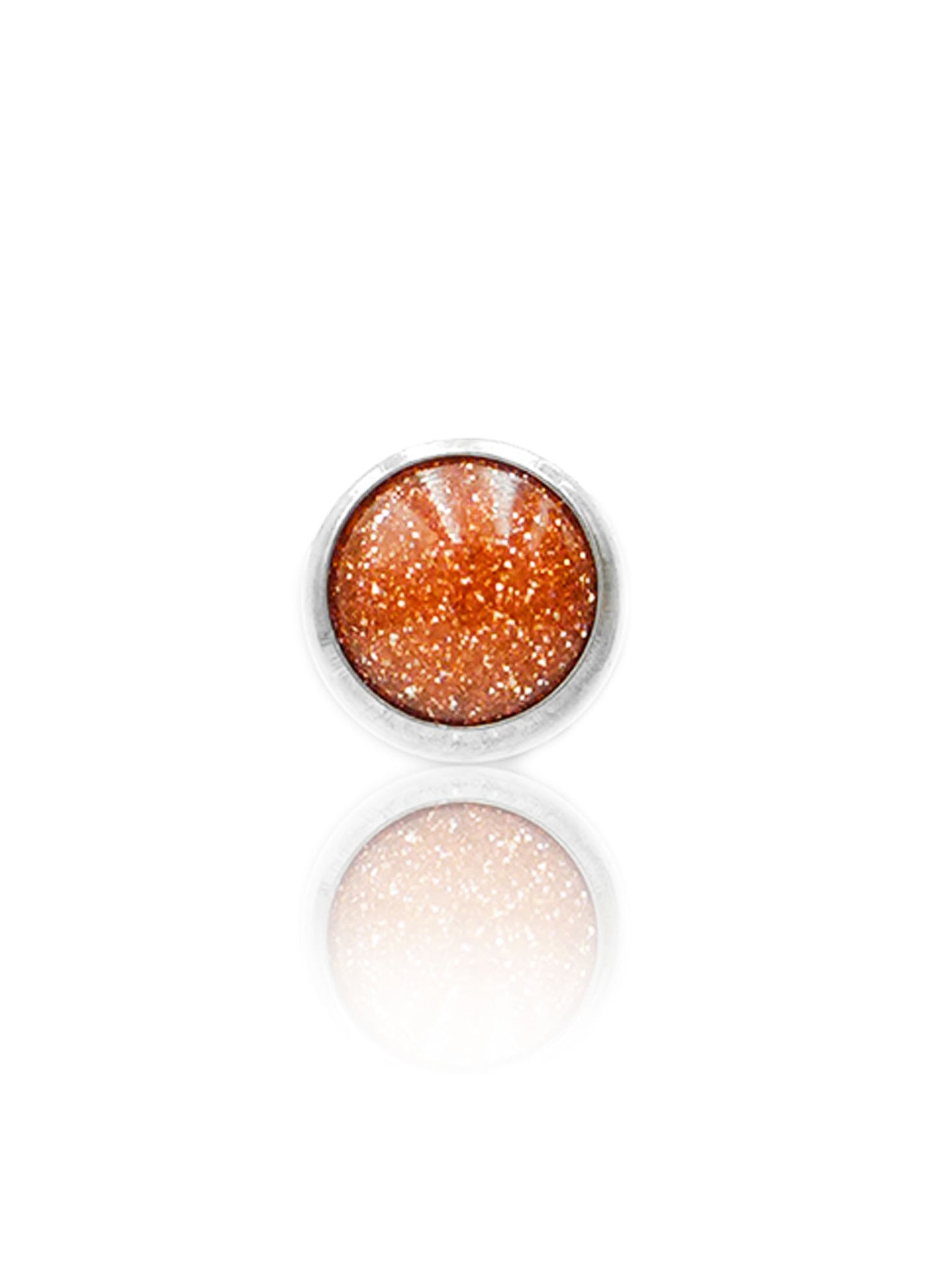 Kolczyk do ucha "1 stone sandstone" – tytanowy labret z goldstone