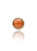 Kolczyk do ucha "1 stone sandstone" – złoty tytanowy labret z goldstone