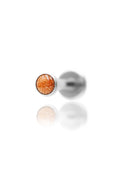 Kolczyk do ucha "1 stone sandstone" – tytanowy labret z goldstone
