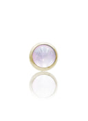 Ear stud "1 stone pink" - anodized titanium labret with stones