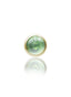 Kolczyk do ucha "1 stone light green" - złoty tytanowy labret w kształcie koła z awenturynem