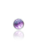 "1 stone purple" ear stud - titanium labret with stones