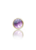 "1 stone purple" ear stud - anodized titanium labret with stones