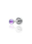 "1 stone purple" ear stud - titanium labret with stones