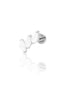 Kolczyk do ucha "3 stone pearl white" – tytanowy labret z masą perłową