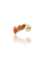 Kolczyk do ucha "3 stone sandstone" – złoty tytanowy labret z goldstone