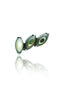 Kolczyk do ucha "3 stone peacock" – tytanowy labret z muszlą abalone