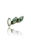 Kolczyk do ucha "3 stone peacock" – złoty tytanowy labret z muszlą abalone