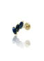 Kolczyk do ucha "3 stone galaxy" – złoty tytanowy labret z blue goldstone