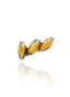 Kolczyk do ucha "3 stone tiger eye" – tytanowy labret z tygrysim okiem
