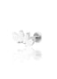 Kolczyk do ucha "4 stone pearl white" – tytanowy labret z masą perłową