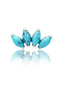Kolczyk do ucha "4 stone blue" – tytanowy labret z turkusem