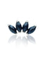 Kolczyk do ucha "4 stone galaxy" – tytanowy labret z blue goldstone
