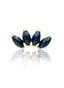 Kolczyk do ucha "4 stone galaxy" – złoty tytanowy labret z blue goldstone