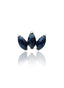 Kolczyk do ucha "straight 3 stone galaxy" – tytanowy labret z blue goldstone