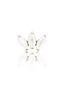 Kolczyk do ucha "straight 3 stone pearl white" – złoty tytanowy labret z masą perłową