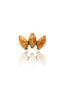 Kolczyk do ucha "straight 3 stone sandstone" – złoty tytanowy labret z goldstone