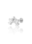 Kolczyk do ucha "Clear cluster" - tytanowy labret z cyrkoniami