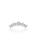 Kolczyk do ucha "Crown of five" – tytanowy labret z pięcioma cyrkoniami