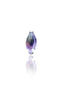 Kolczyk do ucha "1 long stone purple" -  tytanowy labret w kształcie łezki z ametystem