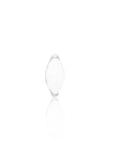 Kolczyk do ucha "1 long stone white" - tytanowy labret z białym jadeitem