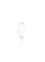 Earring "1 long stone white" - titanium labret with stones