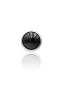 "1 stone black" ear stud - titanium labret with stones