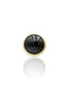 "1 stone black" ear stud - anodized titanium labret with stones