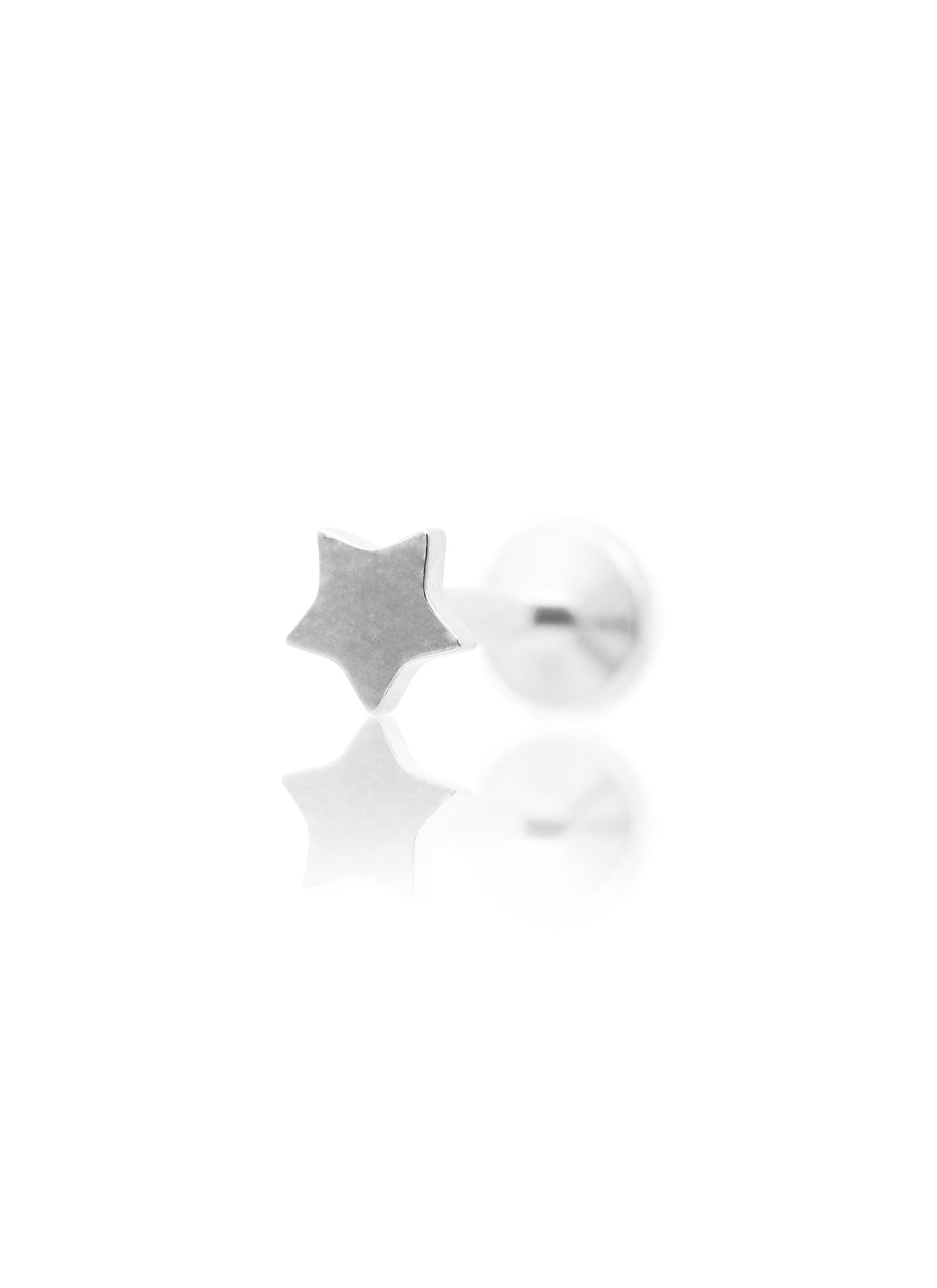 Kolczyk do ucha "Star" - tytanowy labret w kształcie gwiazdki