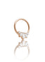 Kolczyk do ucha lub nosa "Crystal lotus" -  tytanowy clicker rose gold z cyrkoniami
